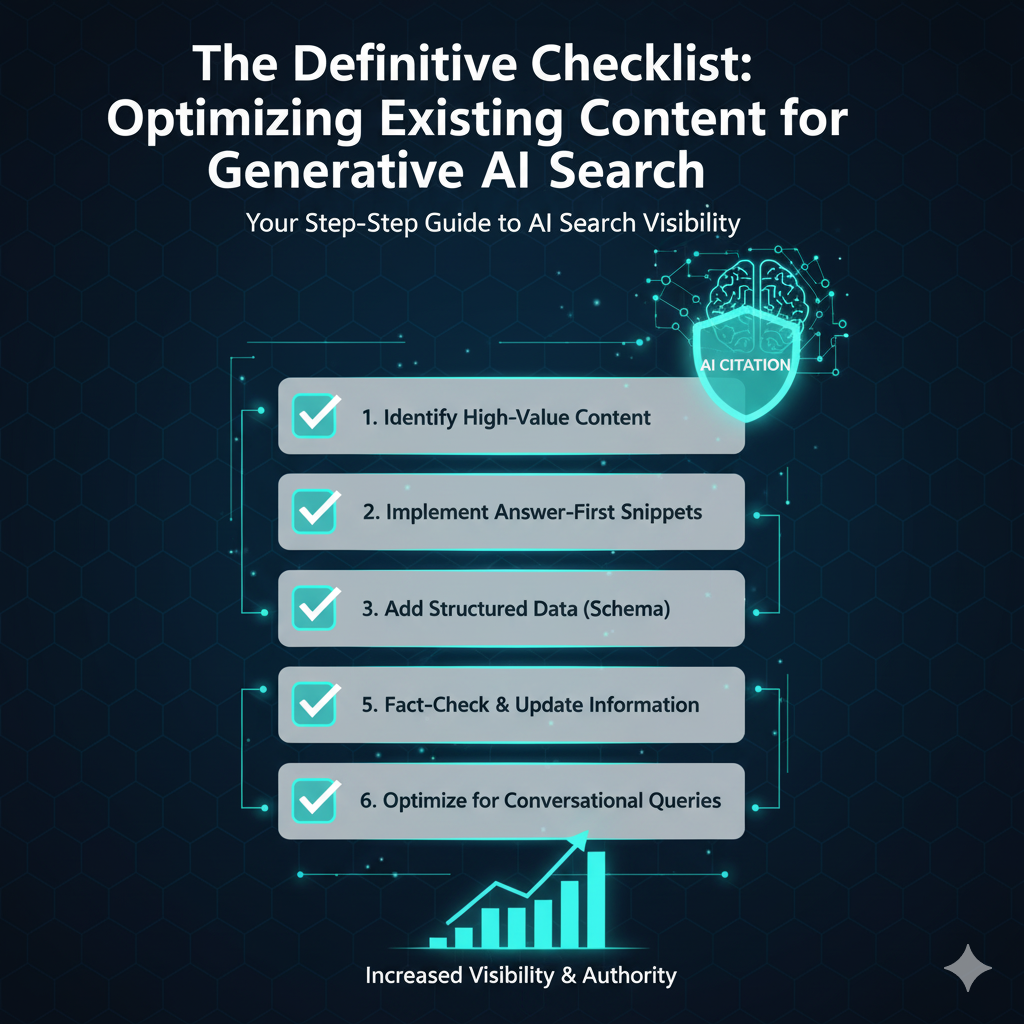 The Definitive Checklist: Optimizing Existing Content for Generative AI Search