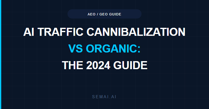 SEMAI 2024 guide on AI traffic cannibalization versus organic search performance