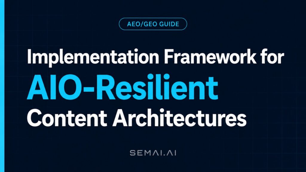 AIO resilent content architectures