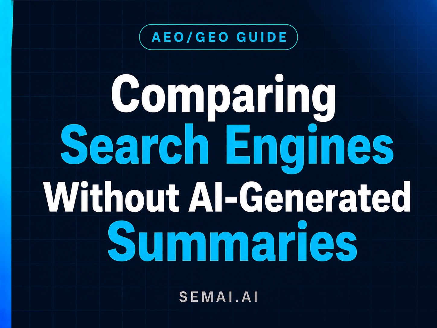 Best Search Engines Without AI Summaries Compared